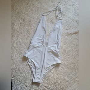 Aerie lace trim one piece swimsuit